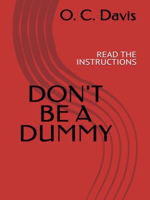 cover image of DON'T BE a DUMMY